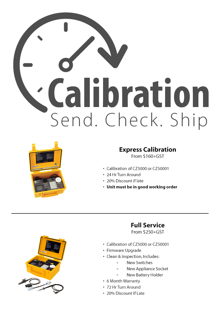 Includes Full Servicing & New Replacement Leads Options PAT Tester Calibration 